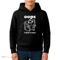 Oops I DonT Care Kids Hoodie thumb 4