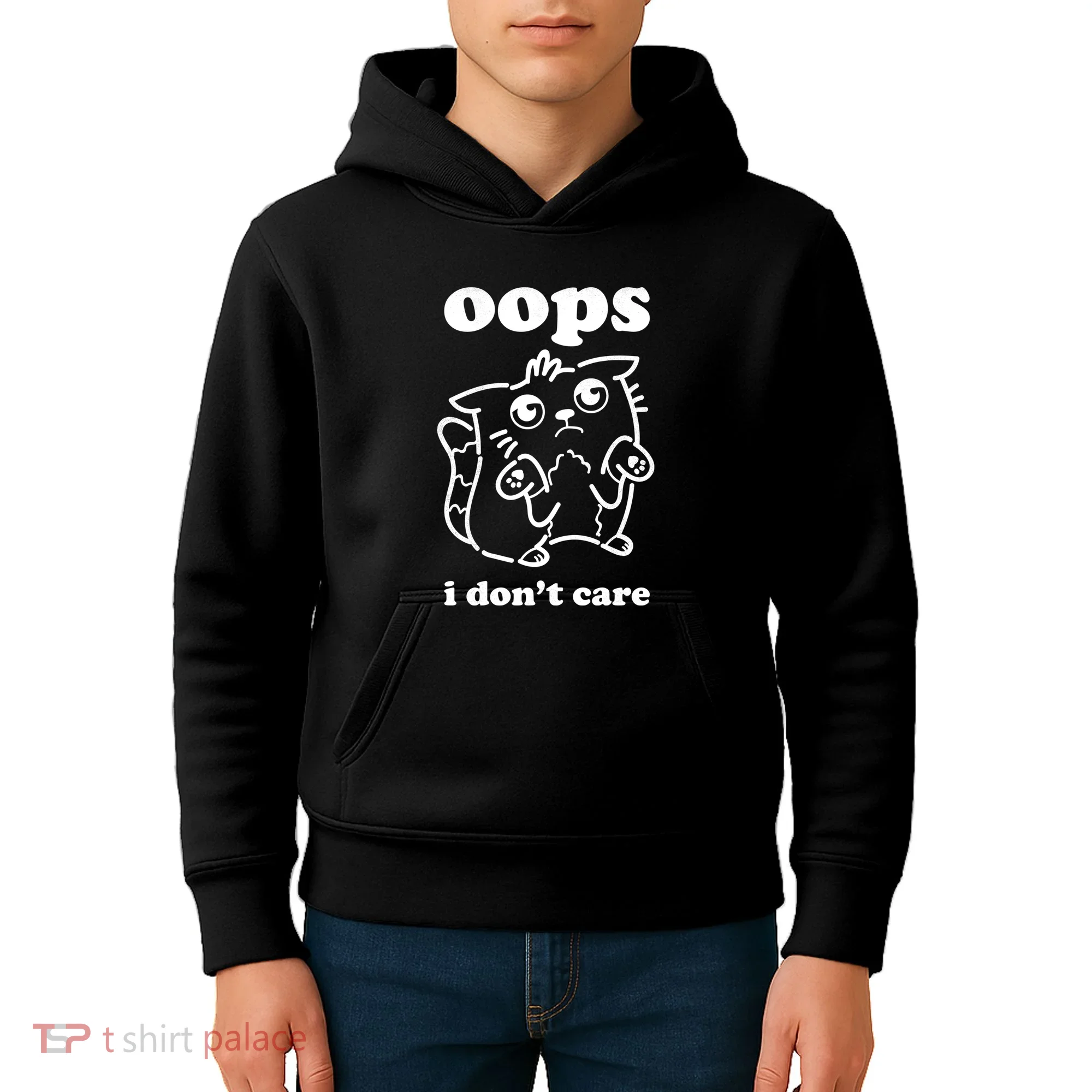 Oops I DonT Care Kids Hoodie