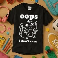 Oops I DonT Care Kids T-Shirt thumb 3