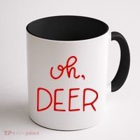 Oh Deer Christmas Cute Christmas Coffee Mug thumb 1