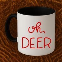 Oh Deer Christmas Cute Christmas Coffee Mug thumb 2