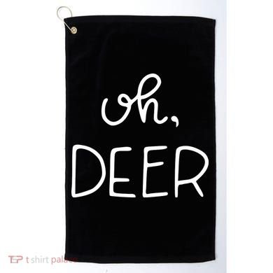 Oh Deer Christmas Cute Christmas Golf Towel