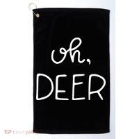Oh Deer Christmas Cute Christmas Golf Towel thumb 0