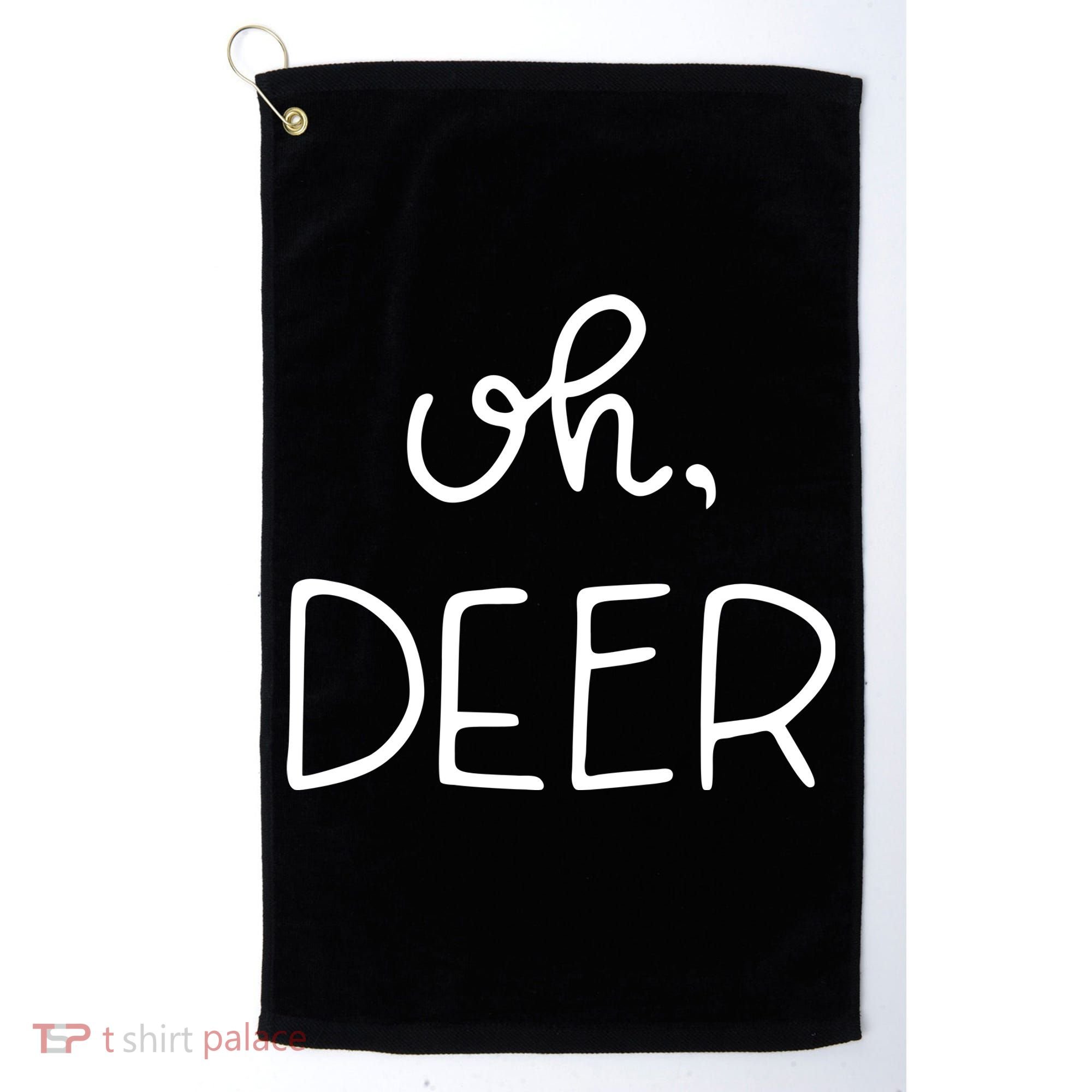 Oh Deer Christmas Cute Christmas Golf Towel