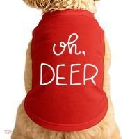 Oh Deer Christmas Cute Christmas Doggie Tank thumb 0
