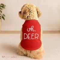 Oh Deer Christmas Cute Christmas Doggie Tank thumb 2