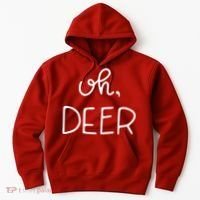 Oh Deer Christmas Cute Christmas Hoodie thumb 0