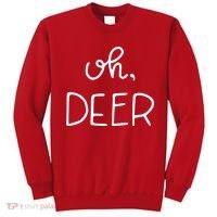 Oh Deer Christmas Cute Christmas Sweatshirt thumb 0