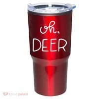 Oh Deer Christmas Cute Christmas Tumbler thumb 0