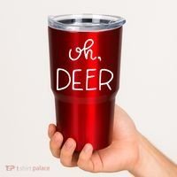 Oh Deer Christmas Cute Christmas Tumbler thumb 2