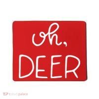 Oh Deer Christmas Cute Christmas Mousepad thumb 0