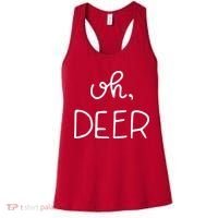 Oh Deer Christmas Cute Christmas Women's Tank Top thumb 0