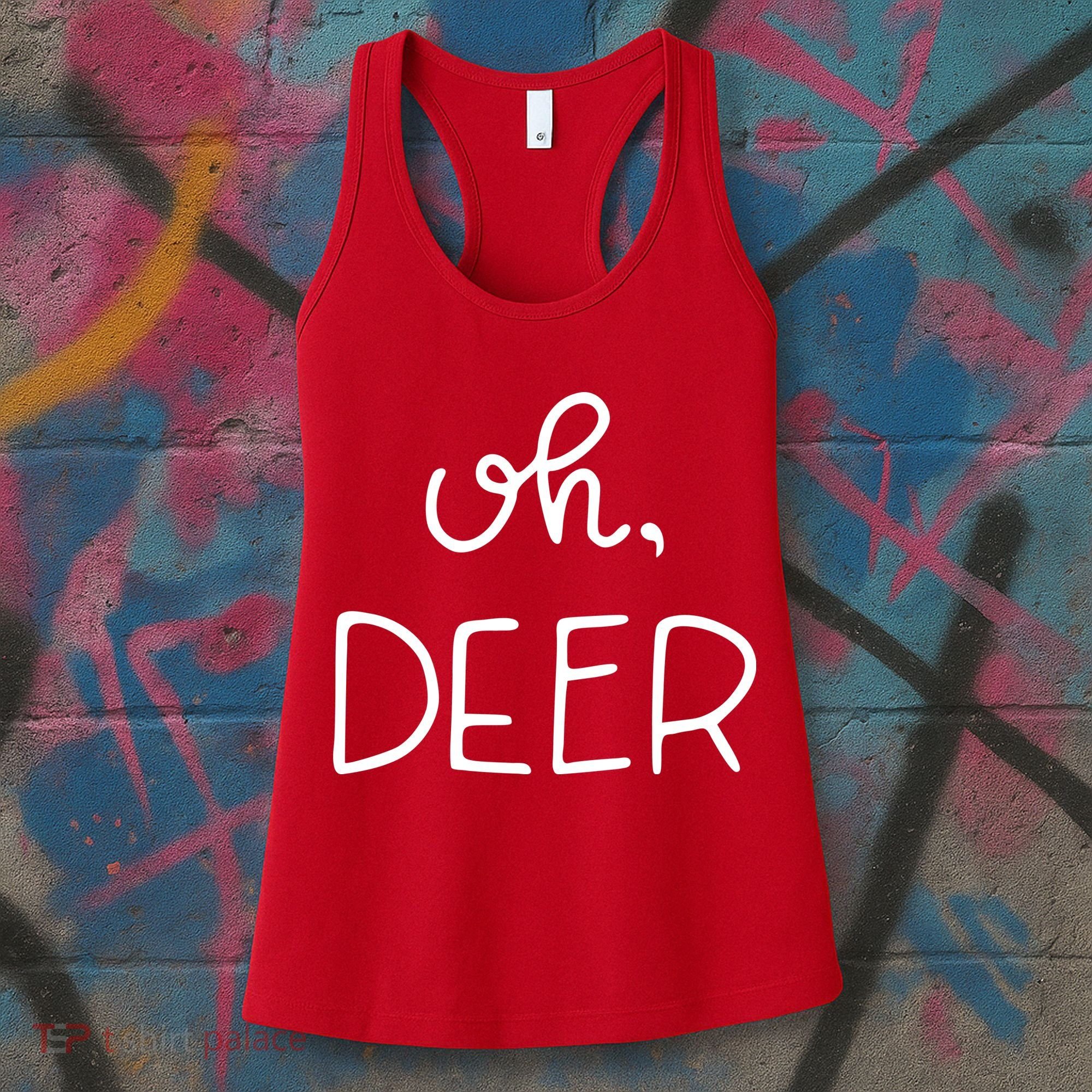 Oh Deer Christmas Cute Christmas Women's Tank Top
