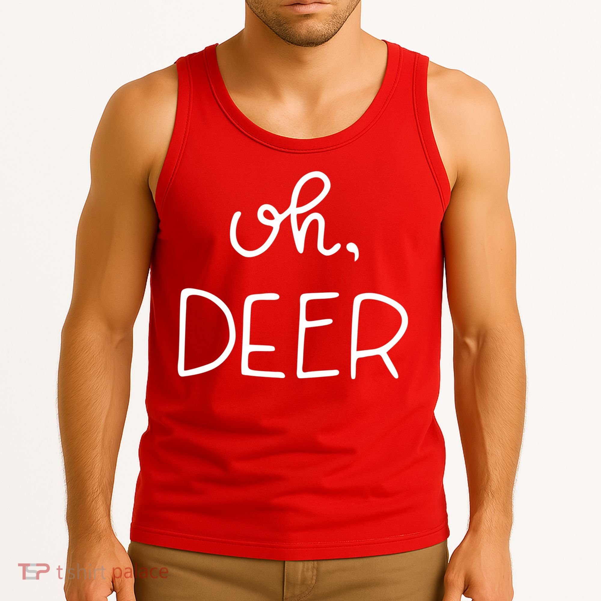Oh Deer Christmas Cute Christmas Tank Top
