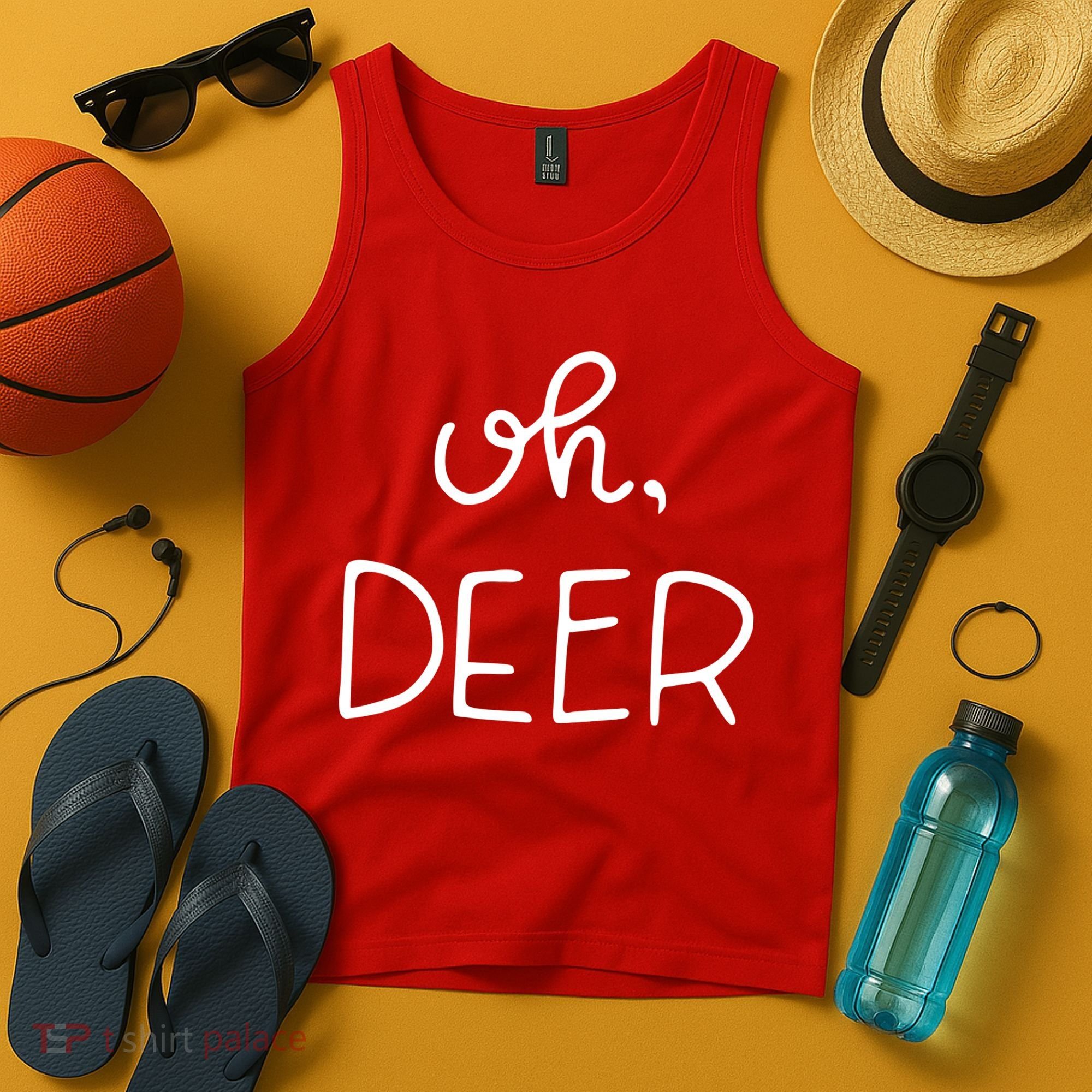 Oh Deer Christmas Cute Christmas Tank Top