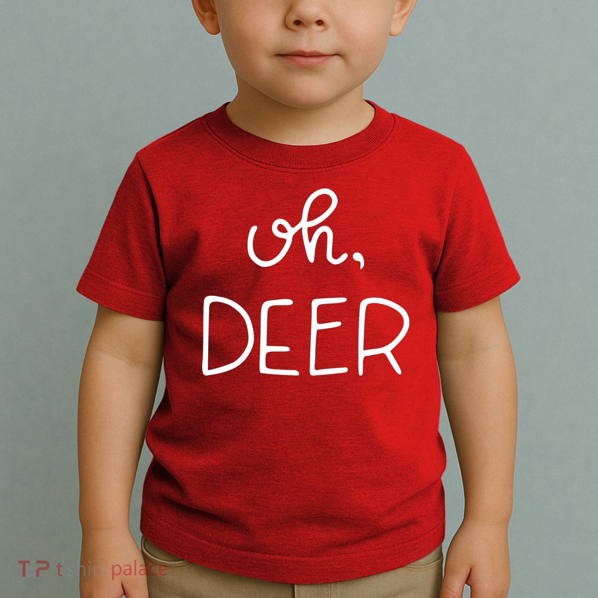 Oh Deer Christmas Cute Christmas Toddler T-Shirt