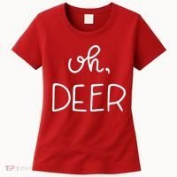 Oh Deer Christmas Cute Christmas Women's T-Shirt thumb 0