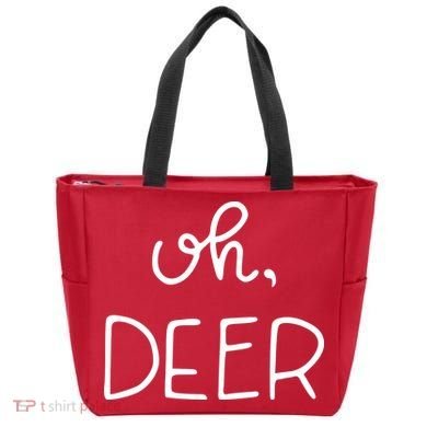 Oh Deer Christmas Cute Christmas Tote Bag