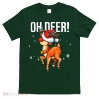 Oh Deer Christmas Holiday Vintage Gift T-Shirt thumb 0