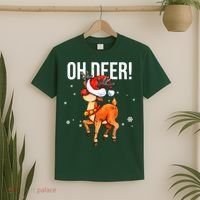 Oh Deer Christmas Holiday Vintage Gift T-Shirt thumb 2