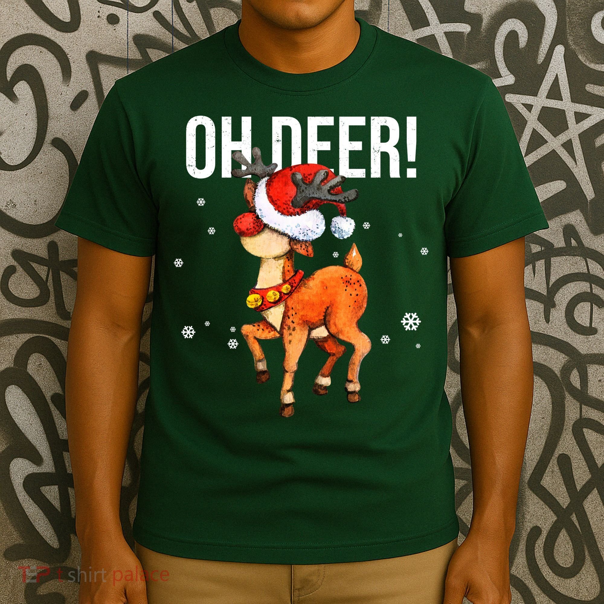 Oh Deer Christmas Holiday Vintage Gift T-Shirt