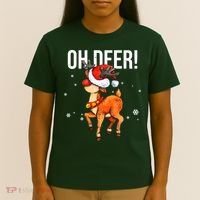 Oh Deer Christmas Holiday Vintage Gift T-Shirt thumb 4