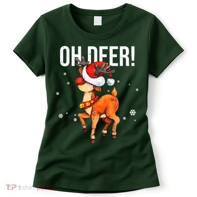 Oh Deer Christmas Holiday Vintage Gift Women's T-Shirt