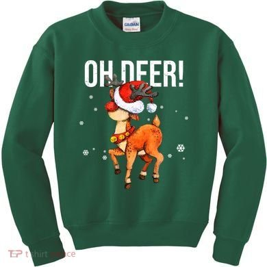 Oh Deer Christmas Holiday Vintage Gift Kids Sweatshirt