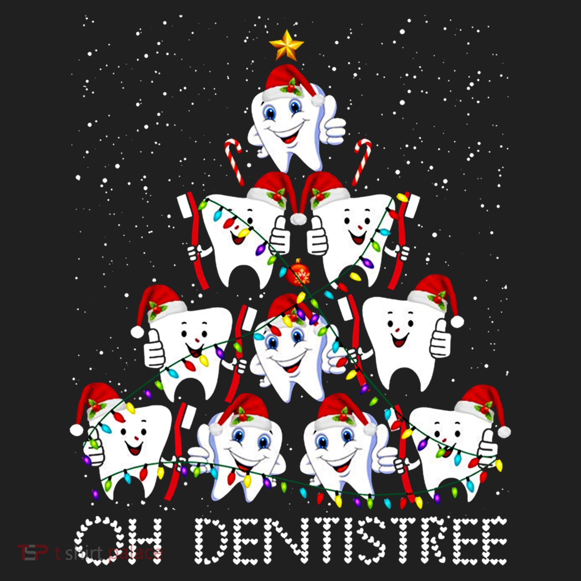 Oh Dentistree Cute Tooth Christmas Tree Merry Christmas Great Gift Beanie