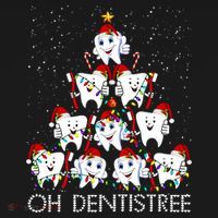 Oh Dentistree Cute Tooth Christmas Tree Merry Christmas Great Gift Women's Hoodie thumb 2