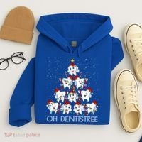 Oh Dentistree Cute Tooth Christmas Tree Merry Christmas Great Gift Hoodie thumb 4