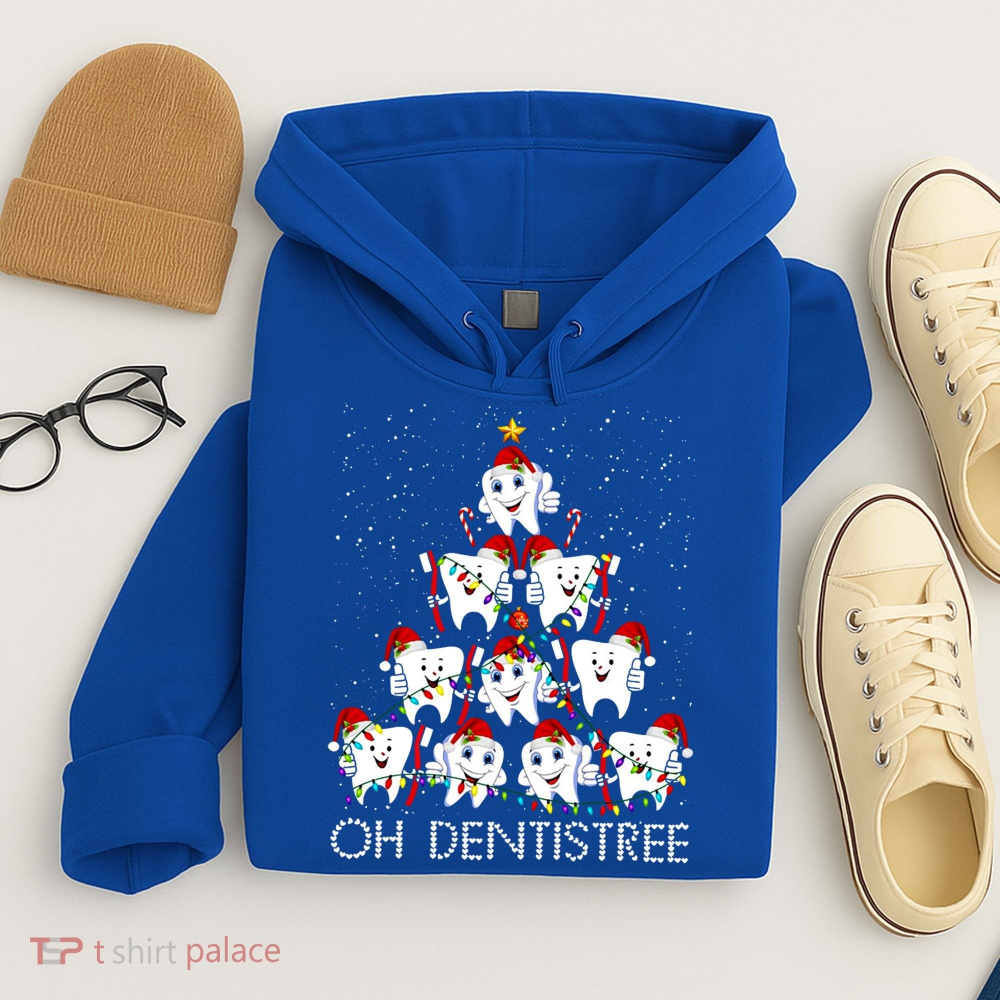 Oh Dentistree Cute Tooth Christmas Tree Merry Christmas Great Gift Hoodie