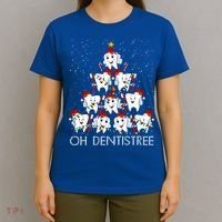 Oh Dentistree Cute Tooth Christmas Tree Merry Christmas Great Gift T-Shirt thumb 4