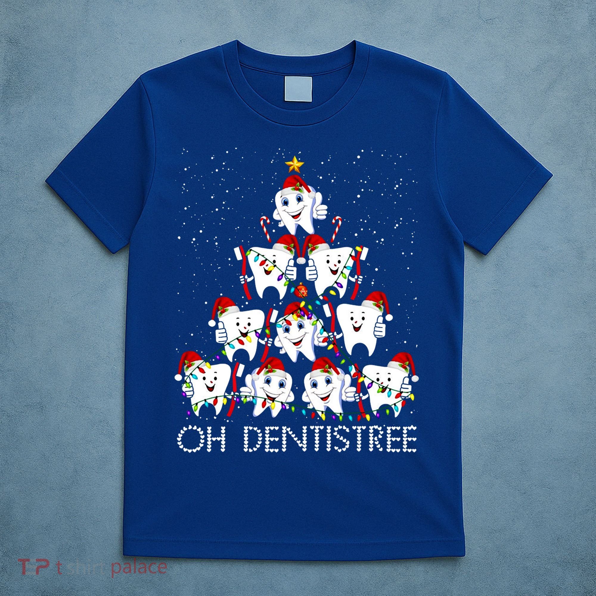Oh Dentistree Cute Tooth Christmas Tree Merry Christmas Great Gift T-Shirt