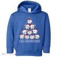 Oh Dentistree Cute Tooth Christmas Tree Merry Christmas Great Gift Toddler Hoodie thumb 0