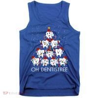 Oh Dentistree Cute Tooth Christmas Tree Merry Christmas Great Gift Tank Top thumb 0
