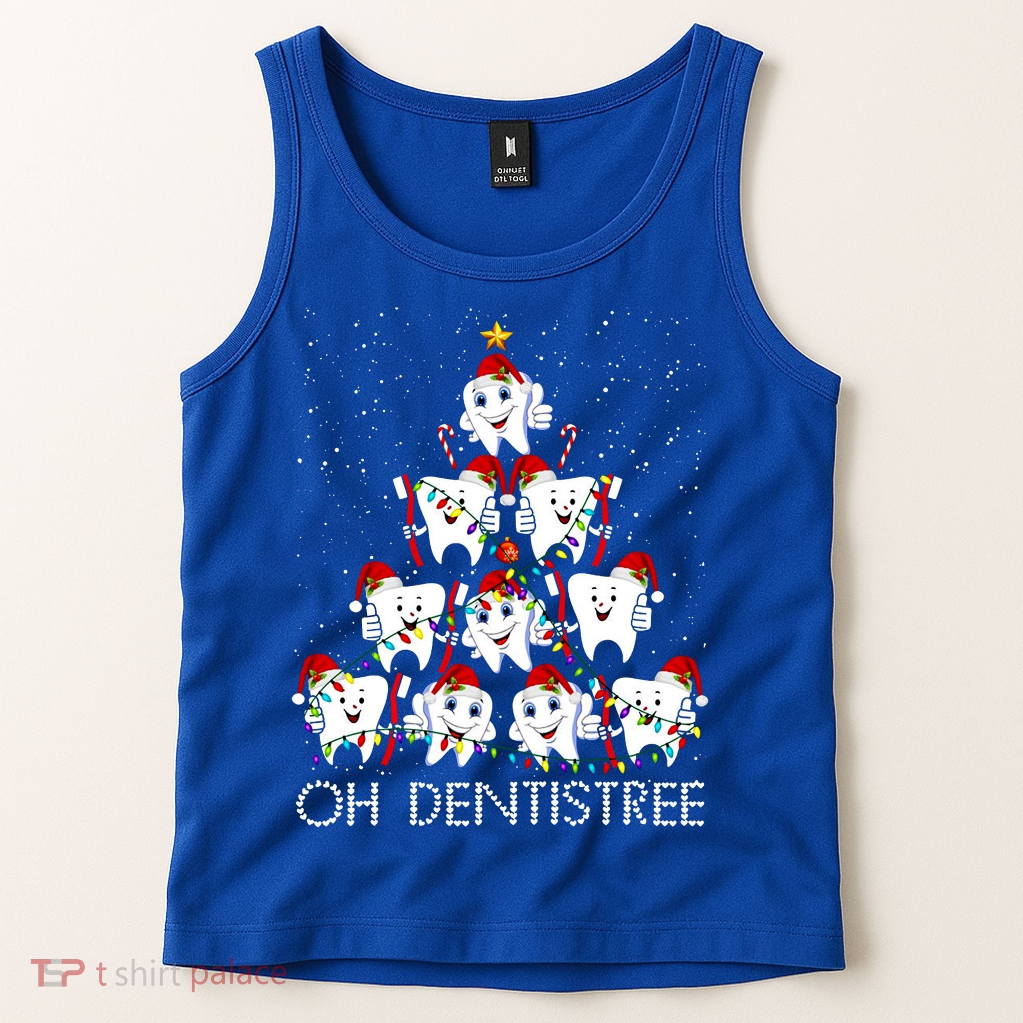 Oh Dentistree Cute Tooth Christmas Tree Merry Christmas Great Gift Tank Top