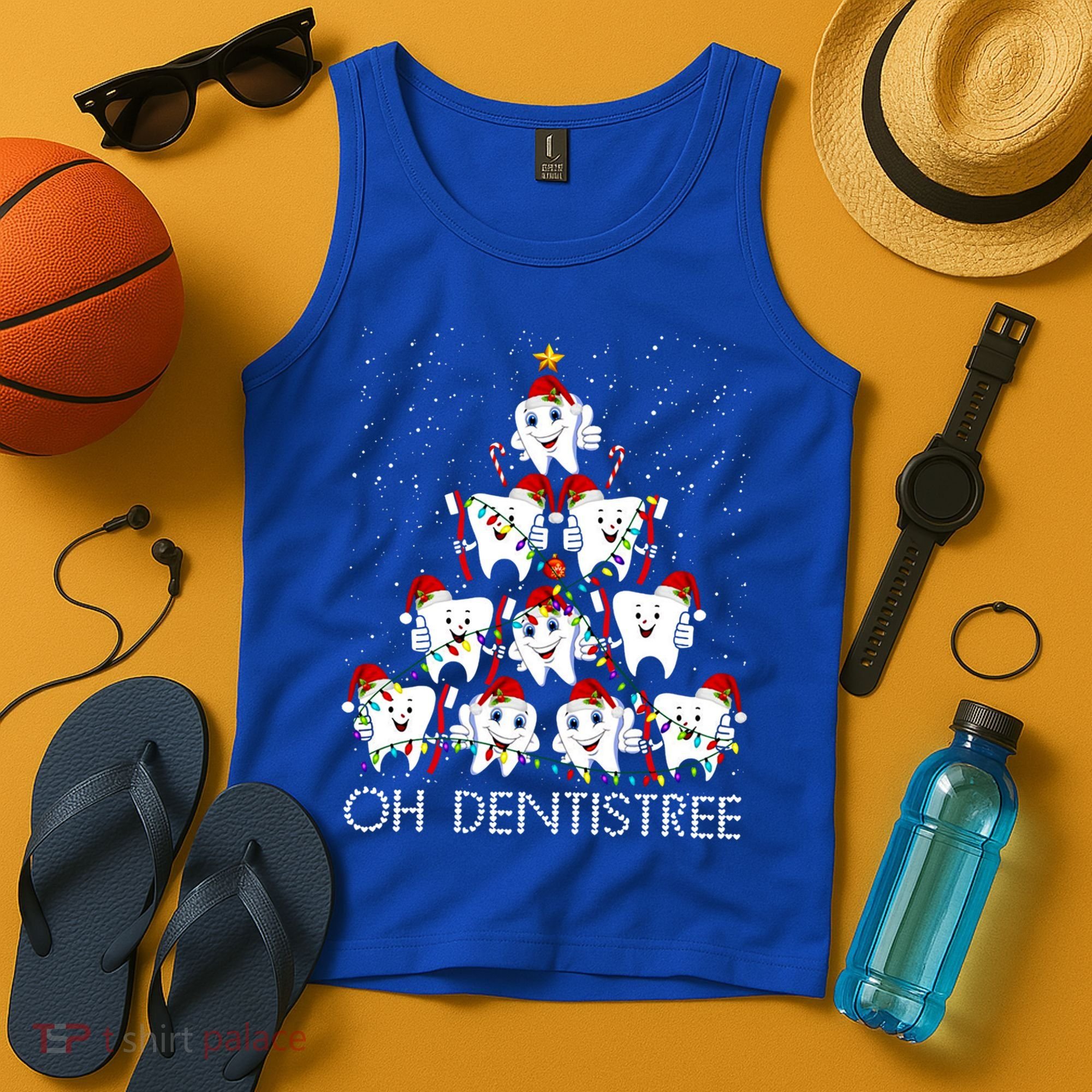 Oh Dentistree Cute Tooth Christmas Tree Merry Christmas Great Gift Tank Top