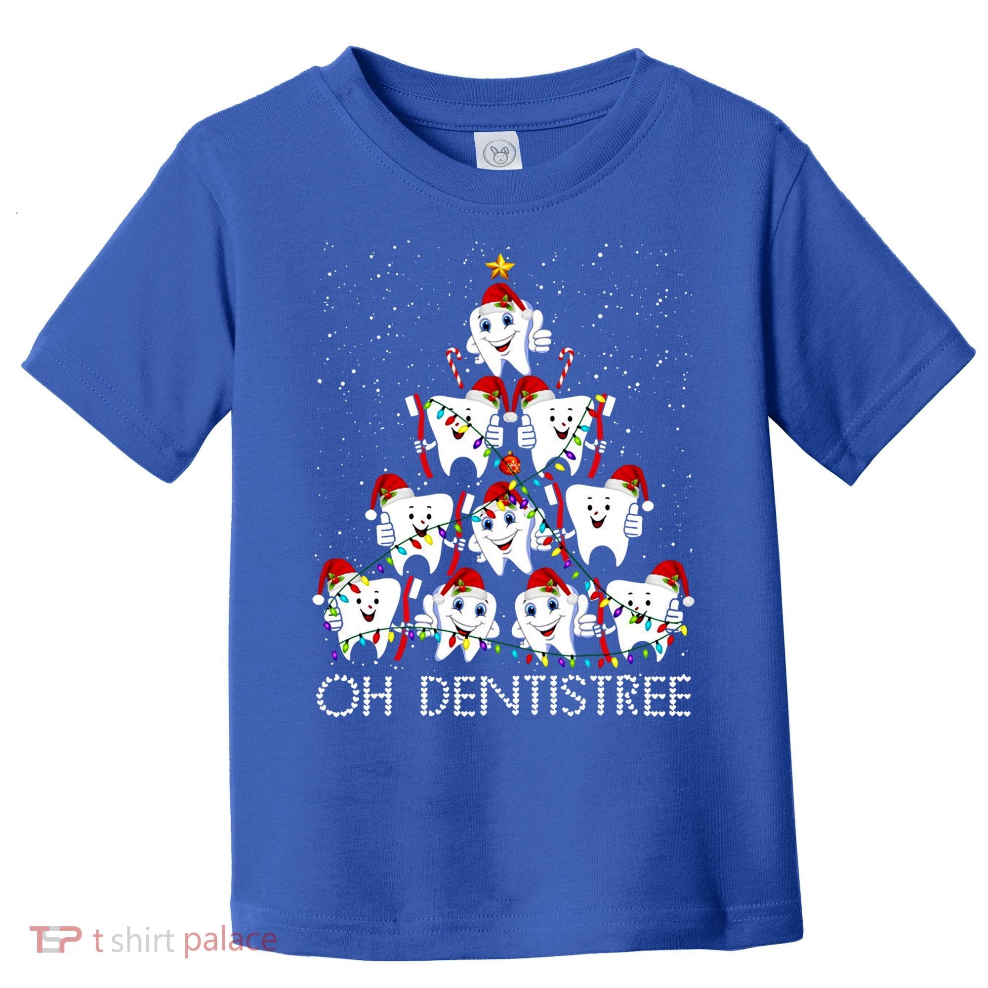 Oh Dentistree Cute Tooth Christmas Tree Merry Christmas Great Gift Toddler T-Shirt