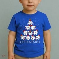 Oh Dentistree Cute Tooth Christmas Tree Merry Christmas Great Gift Toddler T-Shirt thumb 2