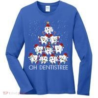 Oh Dentistree Cute Tooth Christmas Tree Merry Christmas Great Gift Women's Long Sleeve Shirt thumb 0
