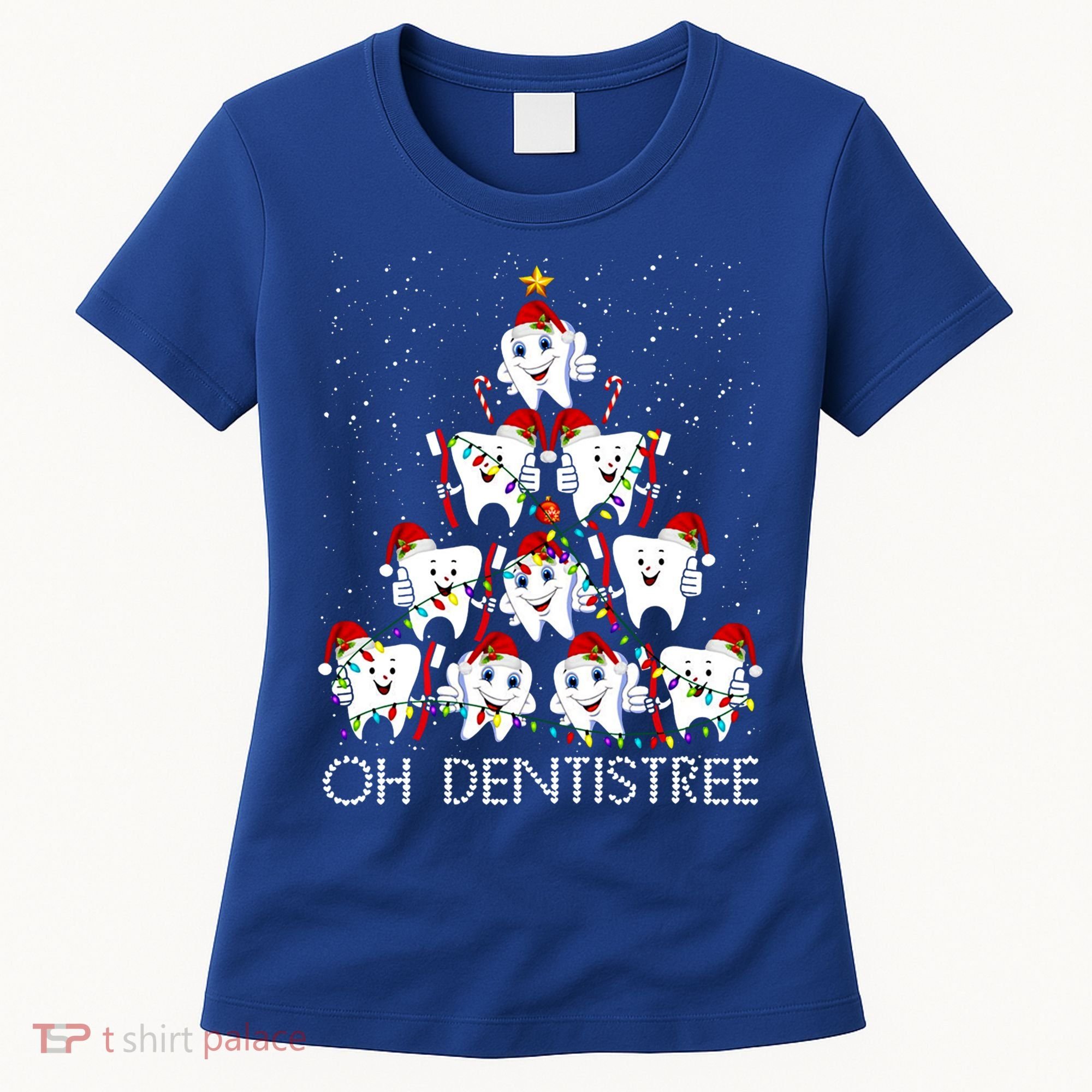 Oh Dentistree Cute Tooth Christmas Tree Merry Christmas Great Gift Women's T-Shirt