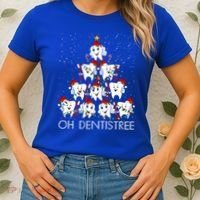 Oh Dentistree Cute Tooth Christmas Tree Merry Christmas Great Gift Women's T-Shirt thumb 2