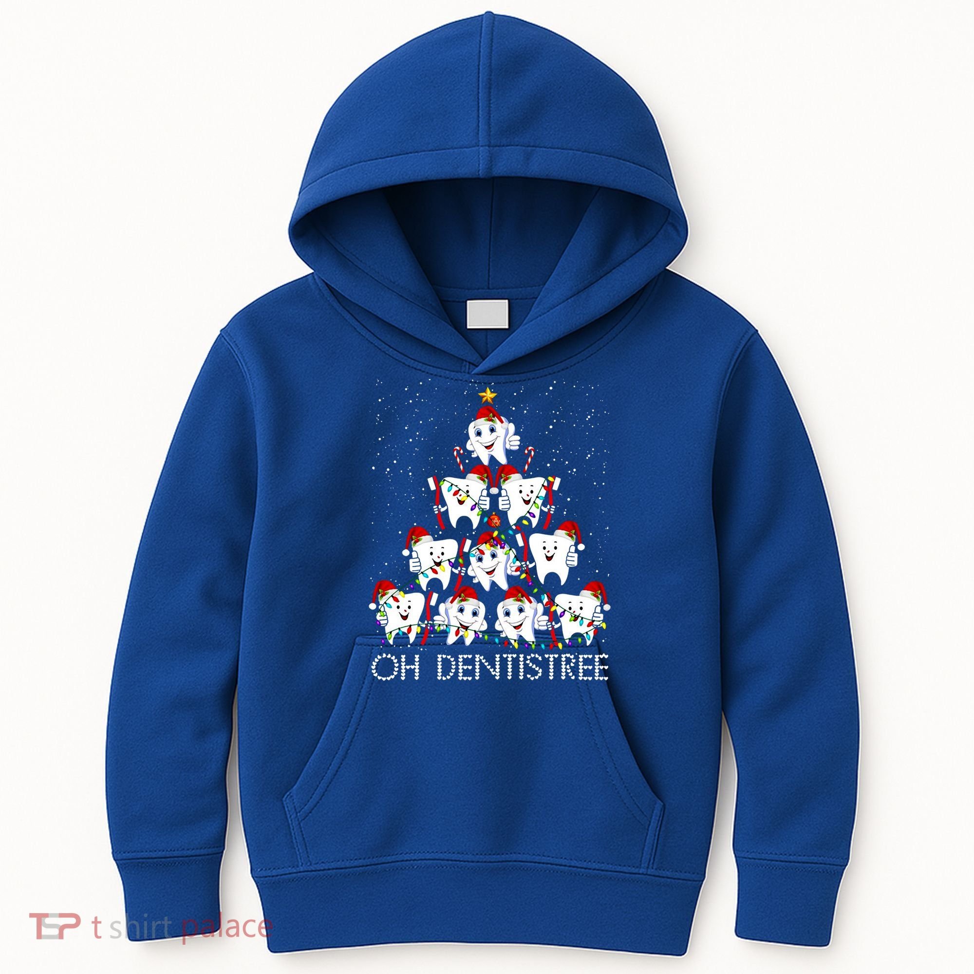 Oh Dentistree Cute Tooth Christmas Tree Merry Christmas Great Gift Kids Hoodie