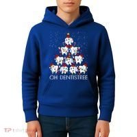 Oh Dentistree Cute Tooth Christmas Tree Merry Christmas Great Gift Kids Hoodie thumb 4