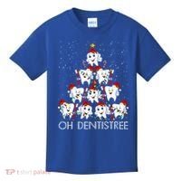 Oh Dentistree Cute Tooth Christmas Tree Merry Christmas Great Gift Kids T-Shirt thumb 0