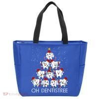 Oh Dentistree Cute Tooth Christmas Tree Merry Christmas Great Gift Tote Bag thumb 0