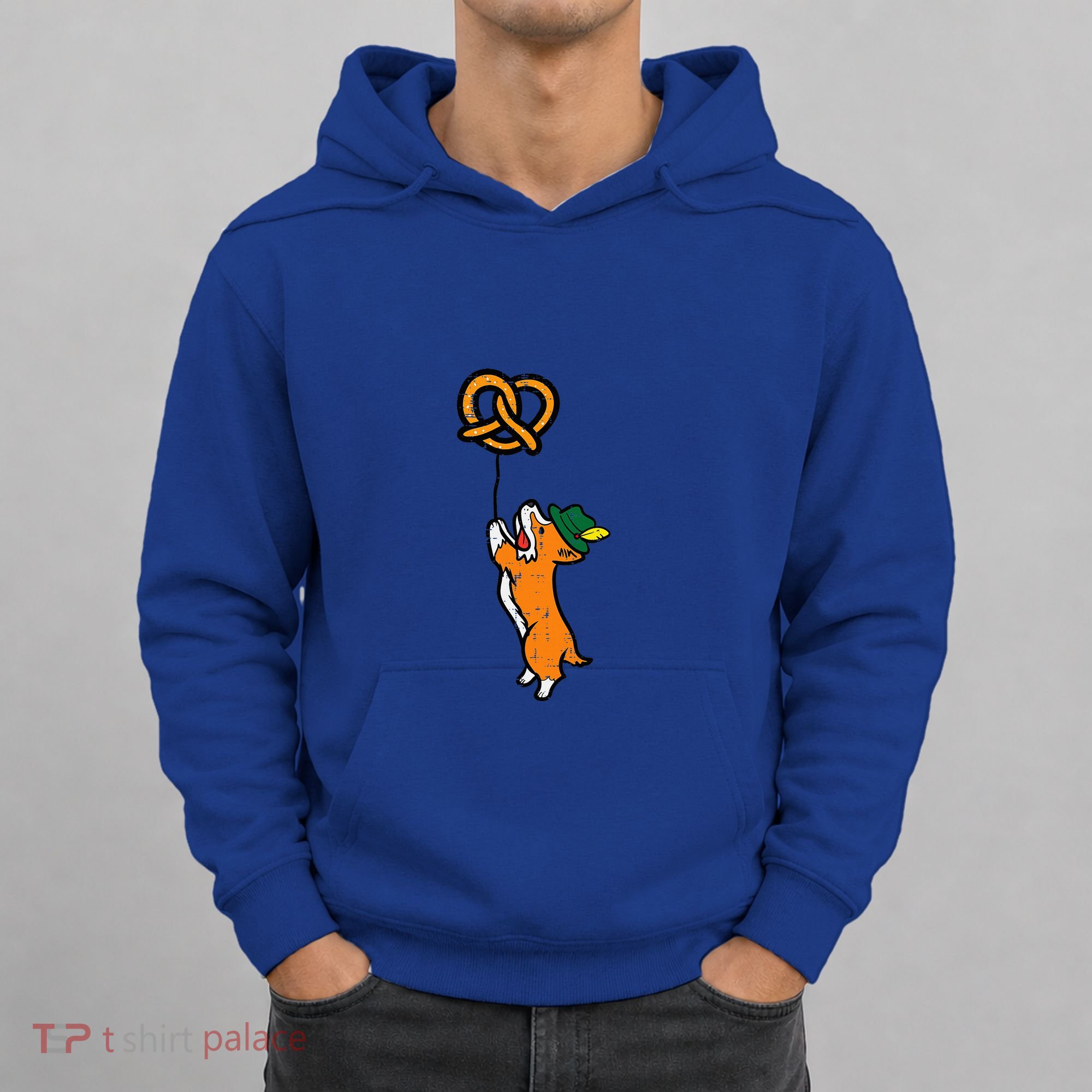Oktoberfest Dog Corgi Pretzel German Bavarian Hoodie