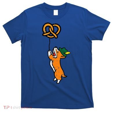 Oktoberfest Dog Corgi Pretzel German Bavarian T-Shirt