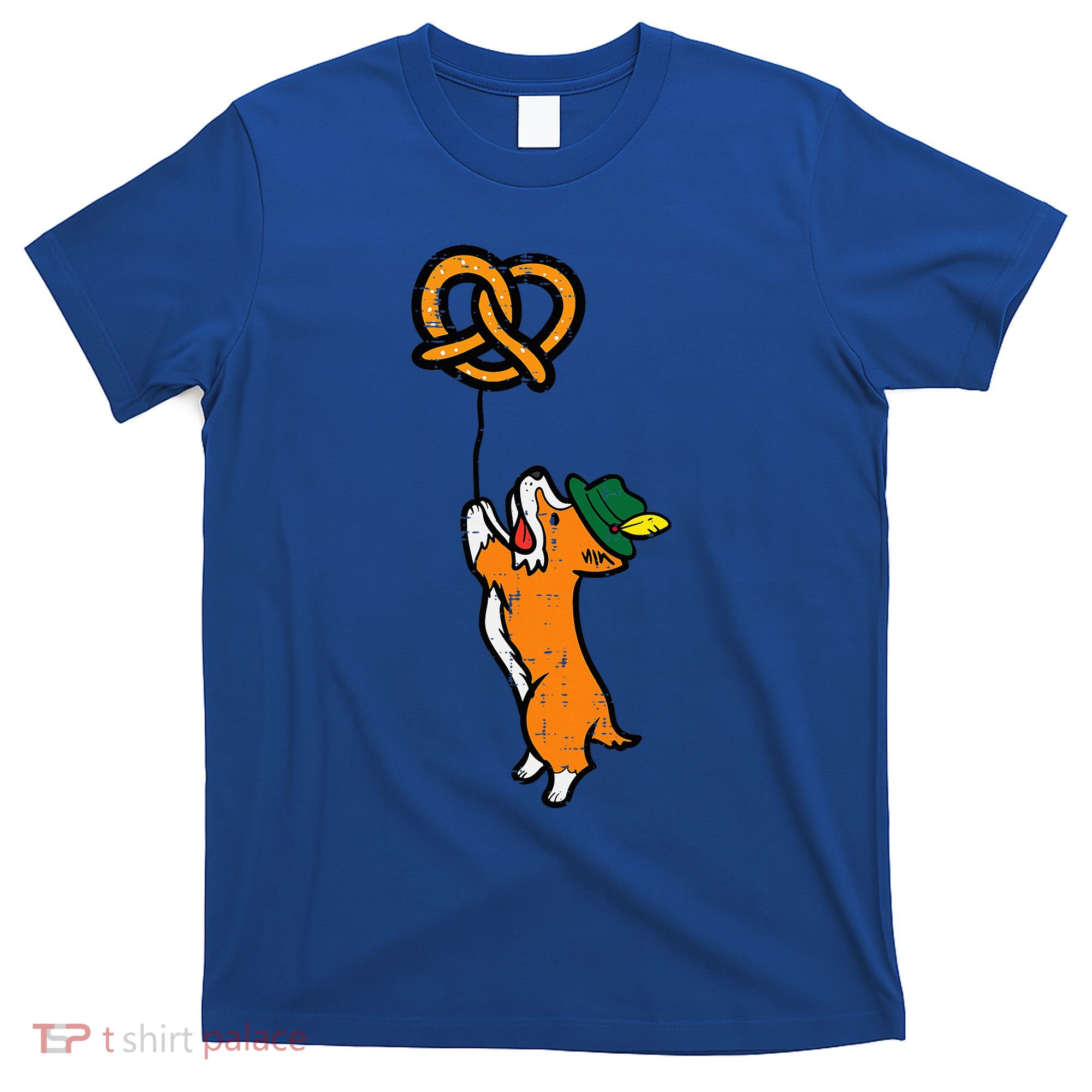 Oktoberfest Dog Corgi Pretzel German Bavarian T-Shirt